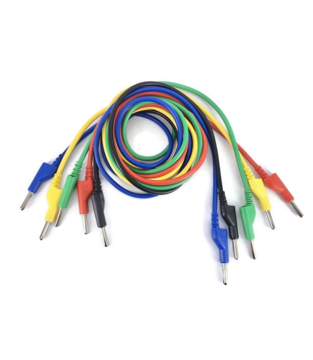 1M Banana Plug to Banana Plug Alligator Clips 5 Pieces