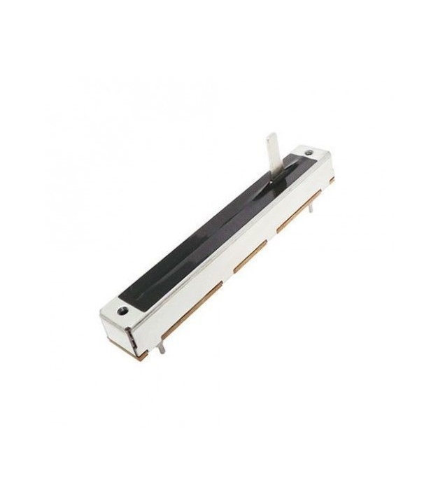 10K OHM Dual Logarithmic Taper Slide Potentiometer PCB Mount Metal Shaft Lever Height: 15mm 