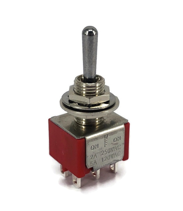 Mini Toggle Switch 1M Series DPDT On-Off-On
