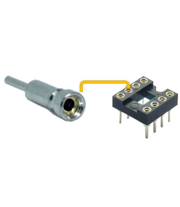 Pin Terminal 4 Clip Contact For Round Hole Socket