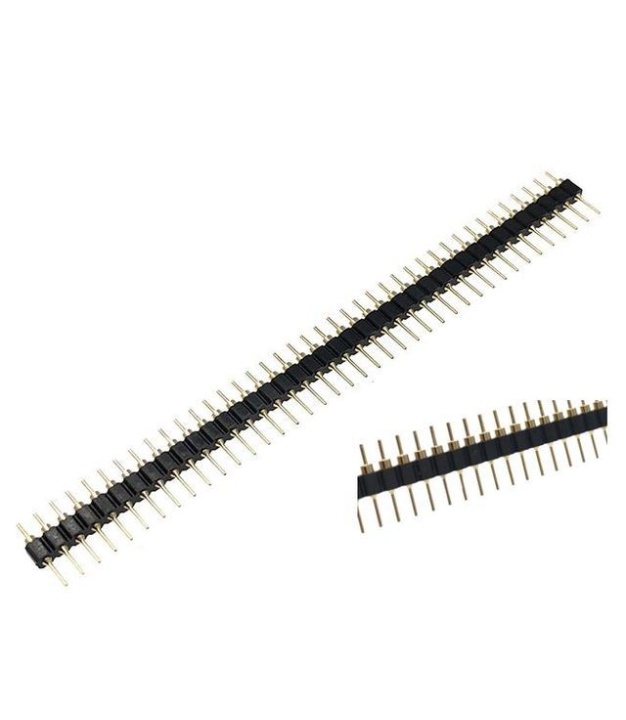 40 Pin Male 2.54mm Single Row Pin Header Break away Round Pin Gold Plated
