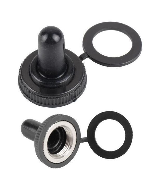 Waterproof Switch Cap Black Color 12mm 