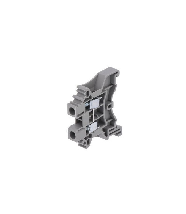 Din Rail Terminal Block 1 Poles Pitch 6.10mm Gray Color 600V 30A 