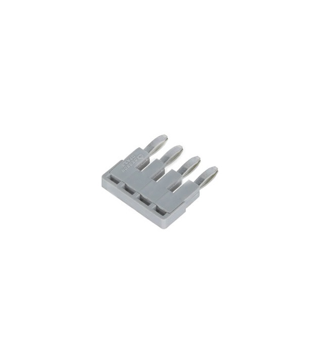 Jumpers 4 Poles for DC2.5 Din Rail Terminals Pitch 5.10mm Gray Color