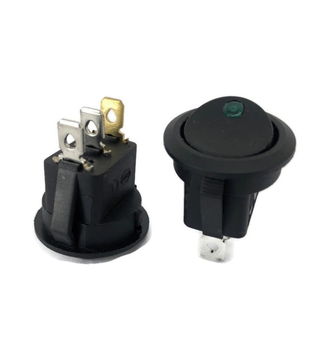 Green LED Dot Light Rocker Switch ON/OFF SPST 12V
