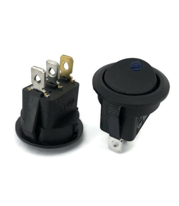 Blue LED Dot Light Rocker Switch ON/OFF SPST 12V