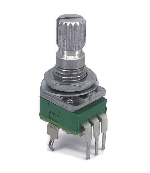 500K OHM Linear Taper Potentiometer Spline Shaft PCB Mount 9mm