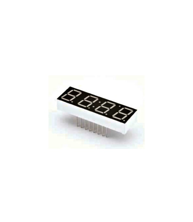 LED Display 7 Segment 4 Digit 0.39 inch Common Anode Ultra Yellow 21937ucd