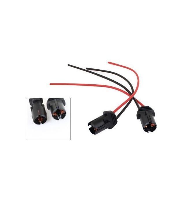 T10 W5W LED Holder Black Connector with Wire Leads