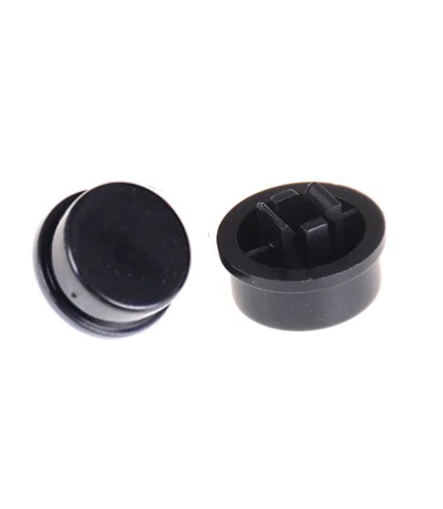 Round Tactile Push Button Cap Black Color 