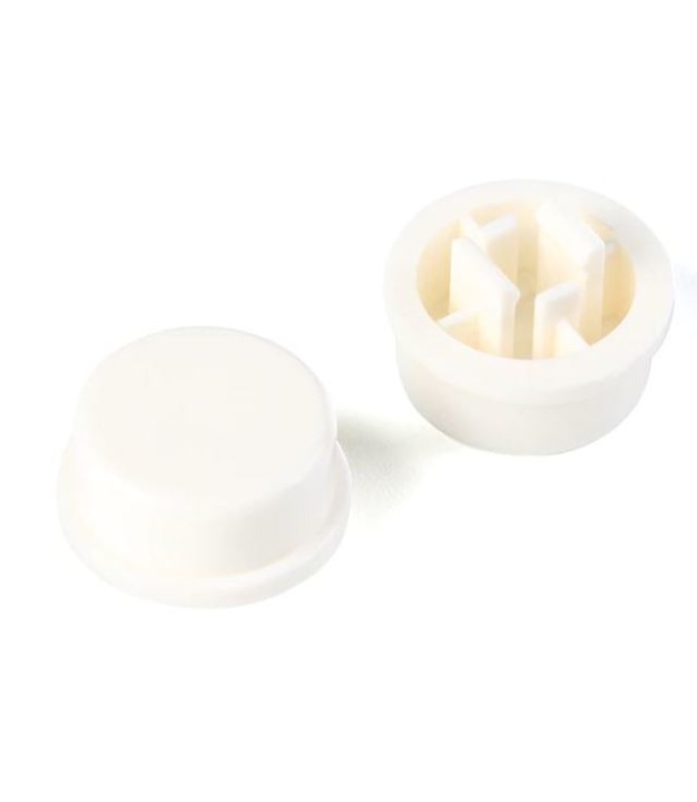 Round Tactile Push Button Cap White Color
