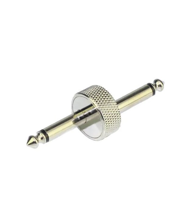 6.35mm 1/4" Plug Mono Male to Male Coupler Connector Z Type Silver Plated