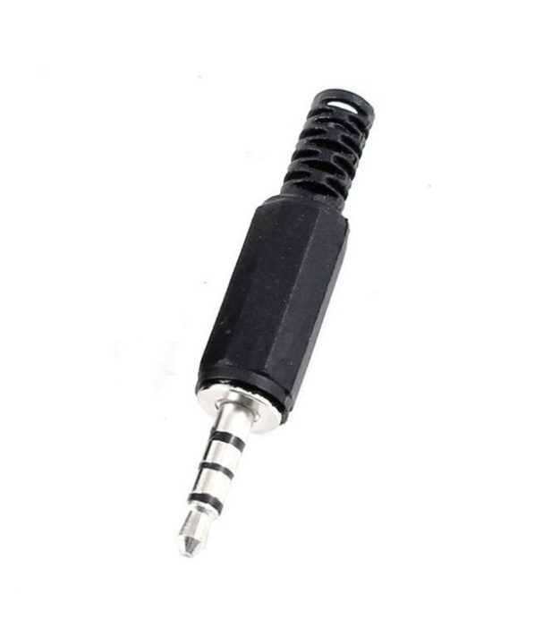 3.5mm 4 Poles Plug Audio Black