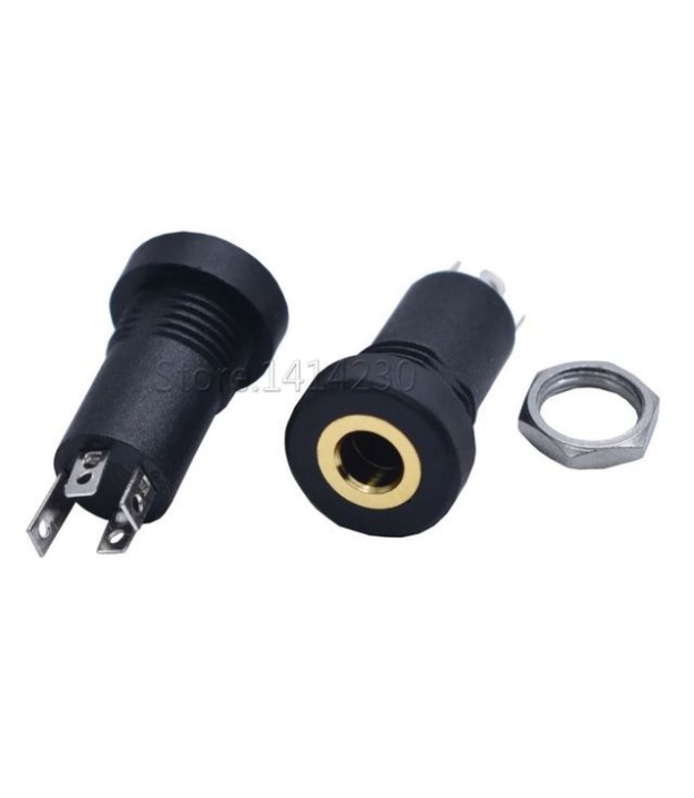 3.5mm 4 Poles Audio Socket Panel Mount Gold Plated with nuts