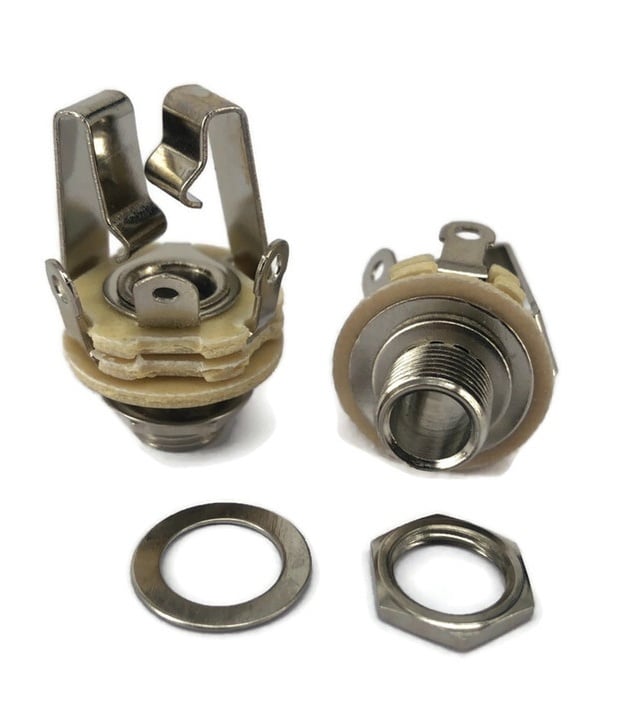 6.35mm 1/4" Stereo Chassis Socket / Jack 3 Terminals