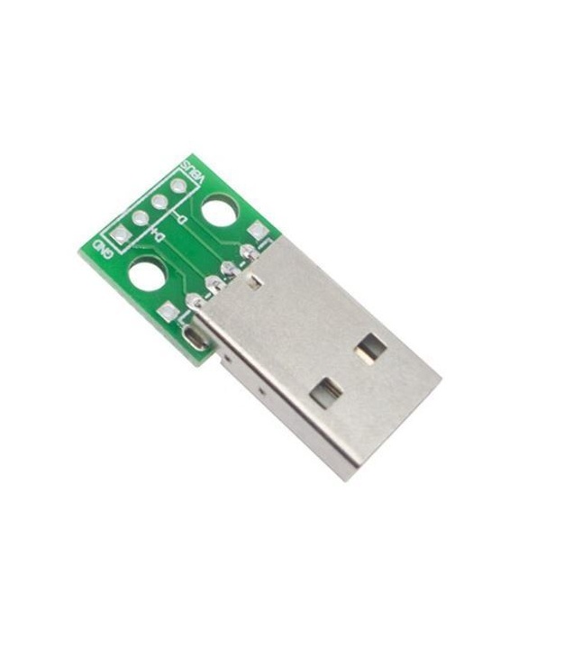 Male USB TYPE A to DIP 2.54mm Adapter 4 Pin Connector