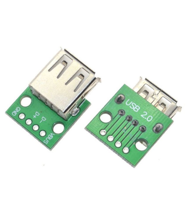 USB 2.0 Female TYPE A to DIP 2.54mm Adapter 4 Pin Connector