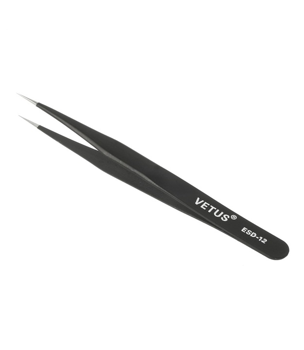 Stainless Steel Tweezers Black ESD-12