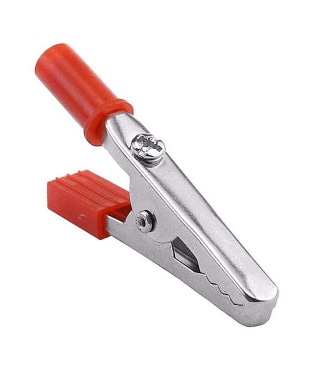 Insulated Crocodile Clip Red Color 50mm 10A 