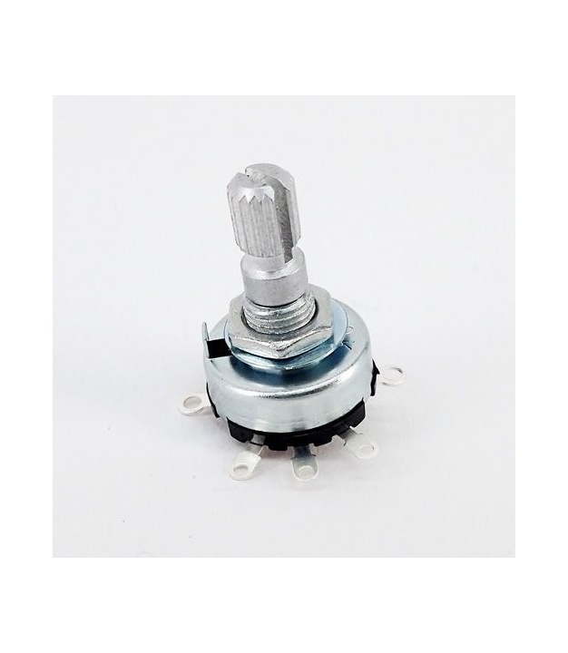 50K OHM Anti-Log Taper Potentiometer On-Off Switch Solder Lugs Knurled Shaft Dia: 6mm
