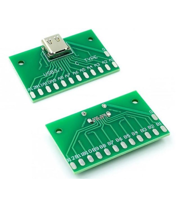 Type C USB 3.1 Female test board with PCB board 24 Pins connector