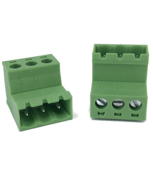 3 Pin Male Pluggable Screw Terminal Block 5.08mm Butting Style