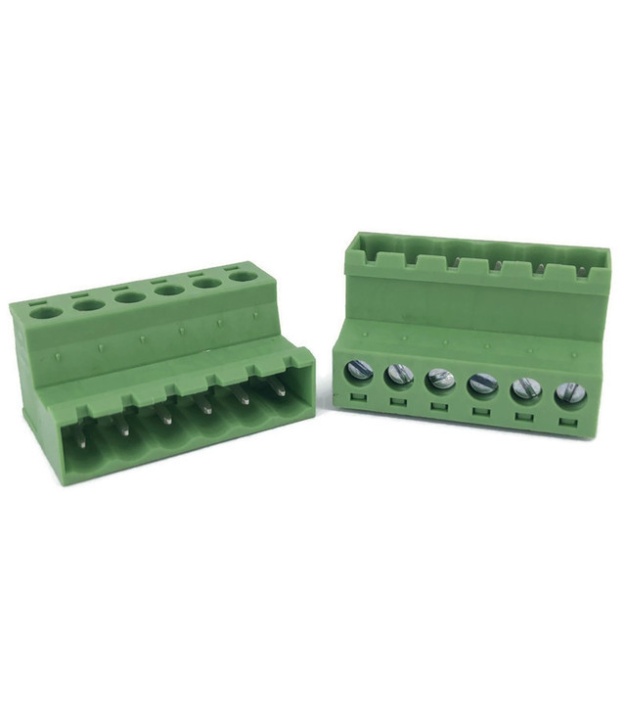 6 Pin Male Pluggable Screw Terminal Block 5.08mm Butting Style