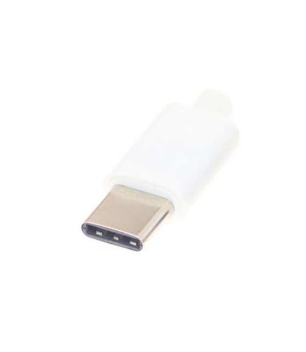Type-C Mirco USB Connectors Jack Male 4 Pin White Color