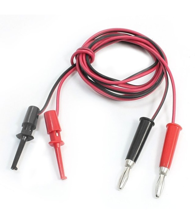4mm banana plug to Hook Clip Cable Connector Total Length 1M