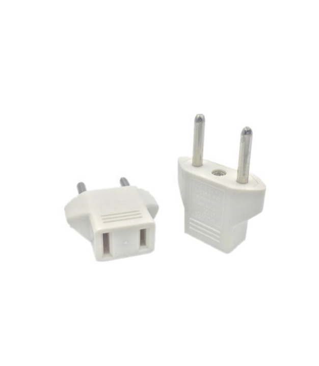 US To EU Plug Power Adapter White color 6A 250V w