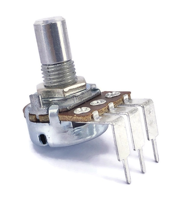 1K OHM Linear Taper Potentiometer PCB Mount Round Shaft Dia: 6.35mm