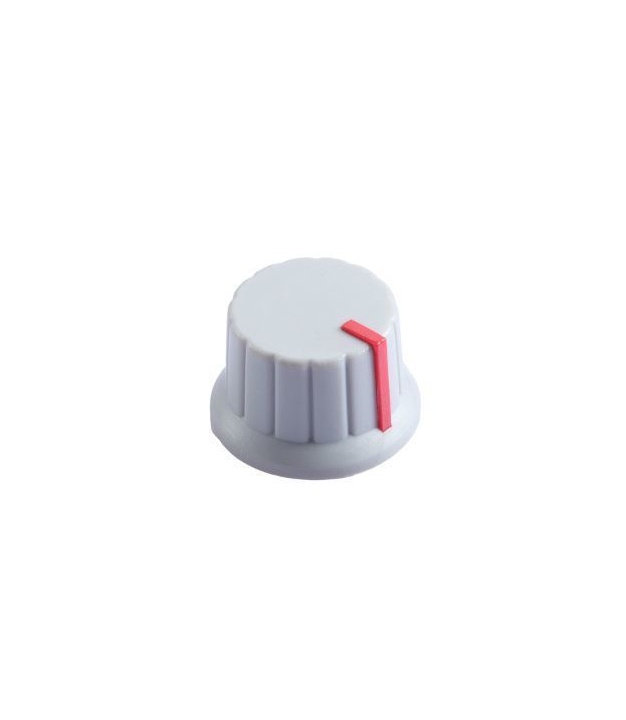 Gray Knob with Red Pointer 16x24mm Shaft Diameter 6.00mm