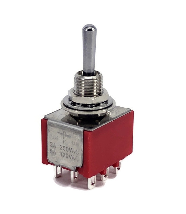 Mini Toggle Switch 1M Series 3PDT On-off-On