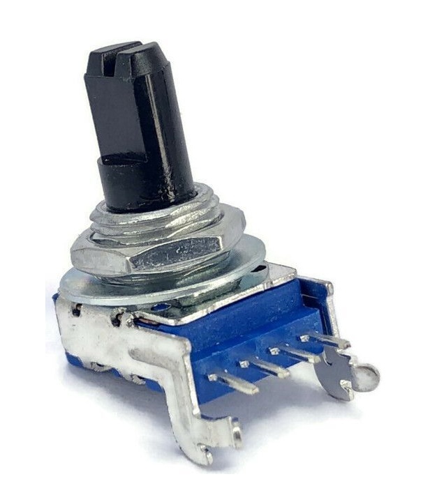 TAYDA 500K OHM Logarithmic Taper Potentiometer D Shaft PCB 11mm