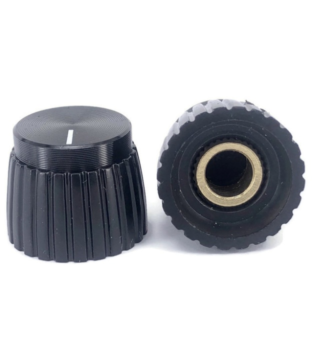 Marshall Black Body Black Top Knob Shaft Diameter 6.35mm