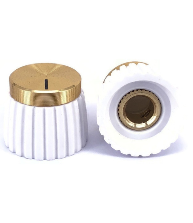Marshall White Body Gold Top Knob Shaft Diameter 6.35mm