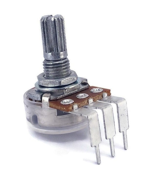 TAYDA 100K OHM Linear Taper Potentiometer Spline Shaft PCB Mount