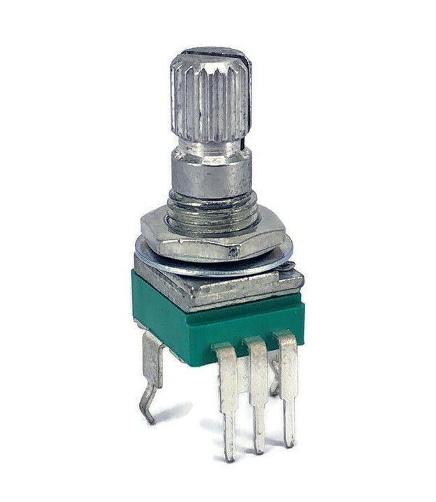 TAYDA 1M OHM Logarithmic Taper Potentiometer Spline Shaft PCB Mount 9mm