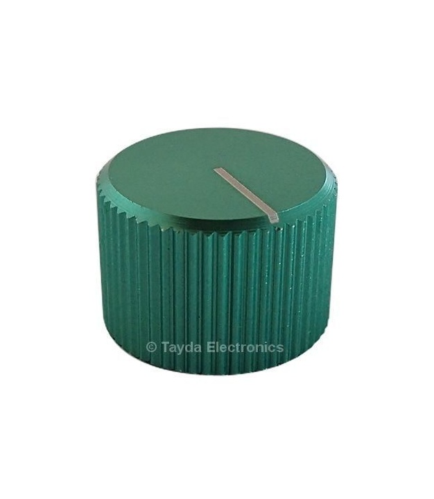 Knurled Aluminum Green Knob Shaft 6.00mm