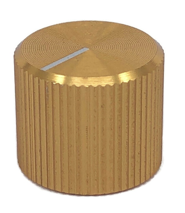 Knurled Aluminum Gold Knob 13x15mm