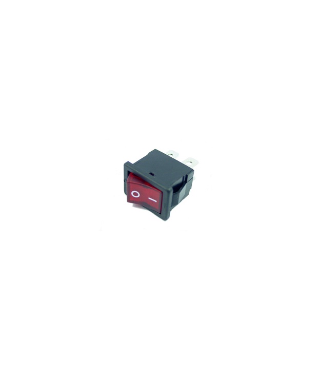 Rocker Switch ON/OFF SPST (with lamp) 6A 250VAC Panel Mount, Snap-In