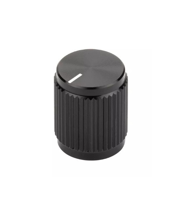 Aluminum Control Knurled knob 13x16mm Shaft Hole 6.4mm Black Color