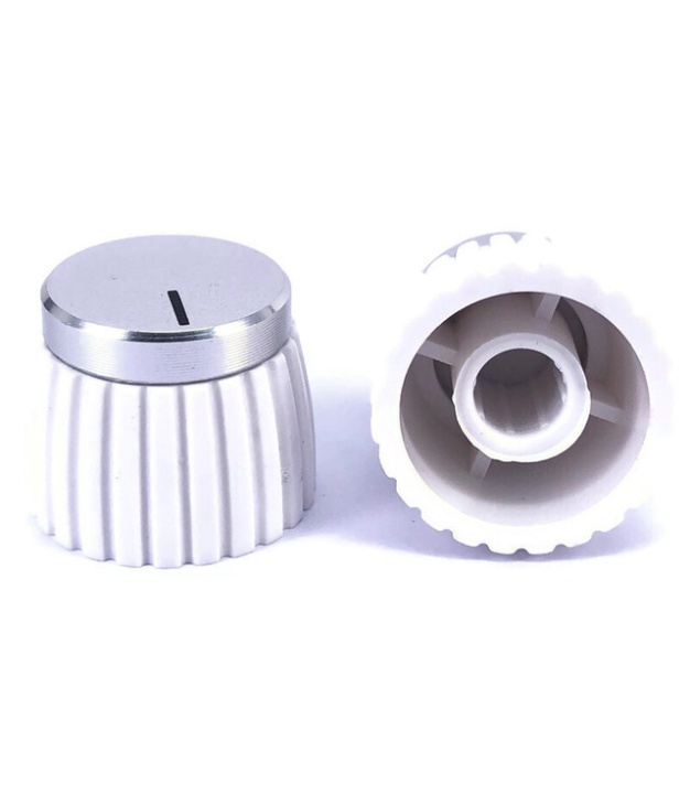Marshall White Body Silver Top Knob Shaft Diameter 6.00mm Split Shaft