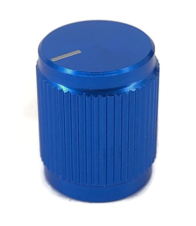 Aluminum Control Knurled knob 13x16mm Shaft Hole 6.4mm Blue