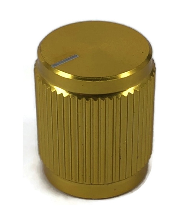 Aluminum Control Knurled knob 13x16mm Shaft Hole 6.4mm Yellow 