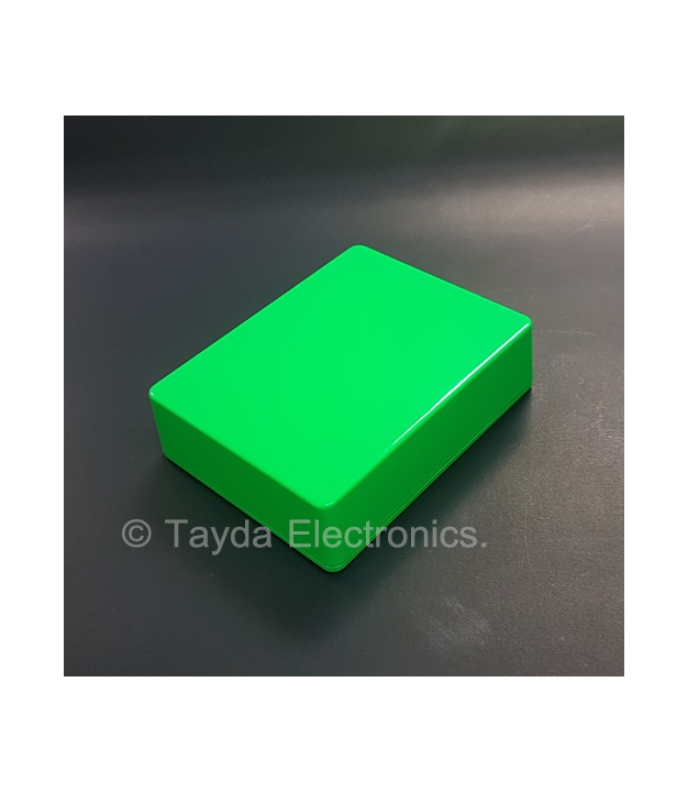 1590BB Style Aluminum Diecast Enclosure Glowing Green