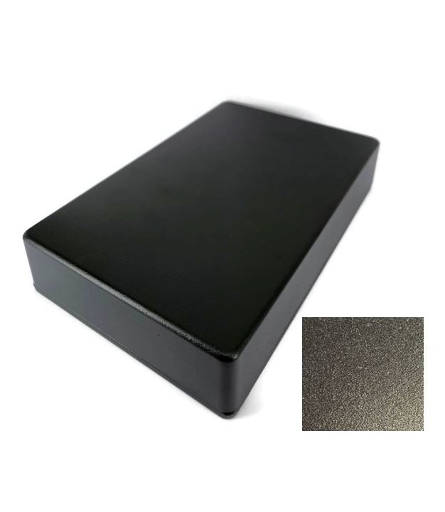 1590DD Style Aluminum Diecast Enclosure MATTE BLACK SAND TEXTURE