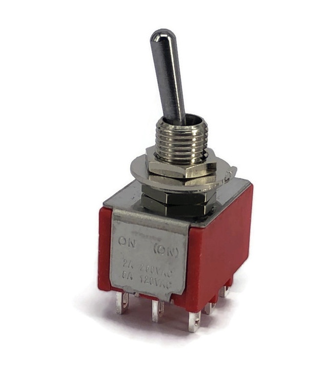 Mini Toggle Switch 1M Series 3PDT Momentary On-(On)