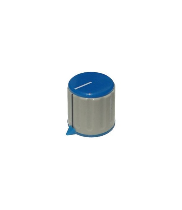 Amplifier Silver Knob Blue top 25X20mm shaft hole 6mm
