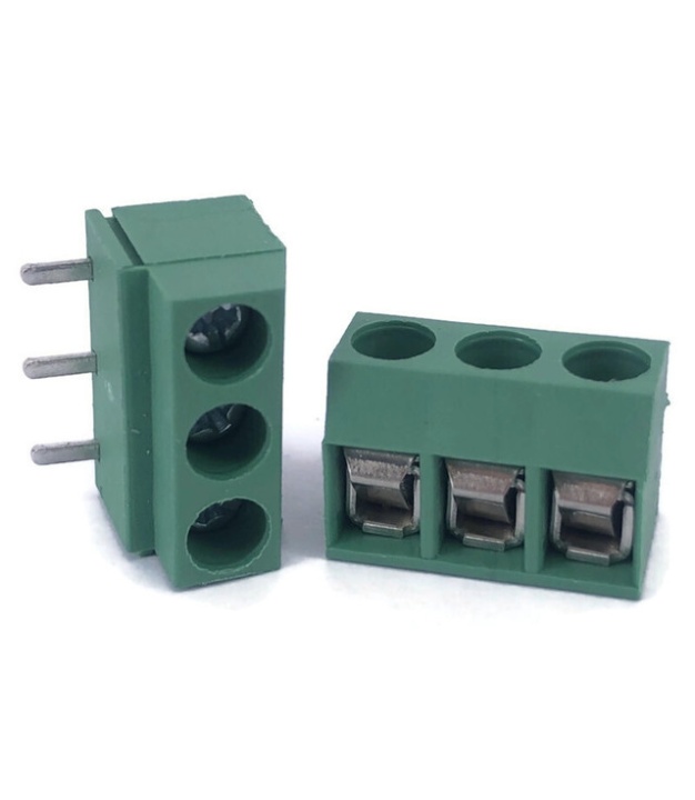 DG126 Screw Terminal Block 3 Positions 5mm Right Angle 
